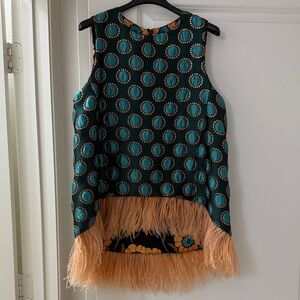 La DoubleJ Trapeze Top with Feather Hem, M